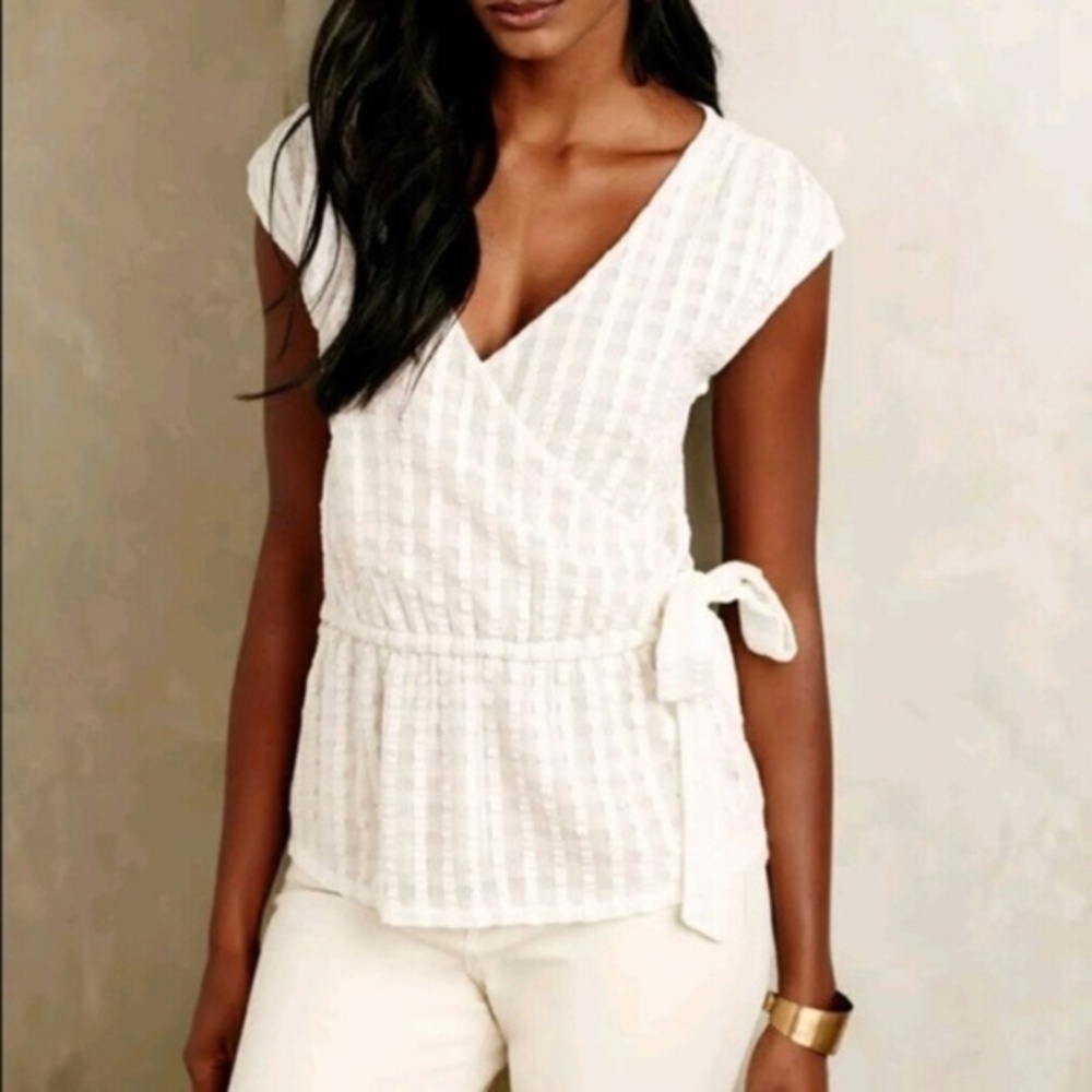 Anthropologie Deletta Malpelo Faux Wrap Top XS